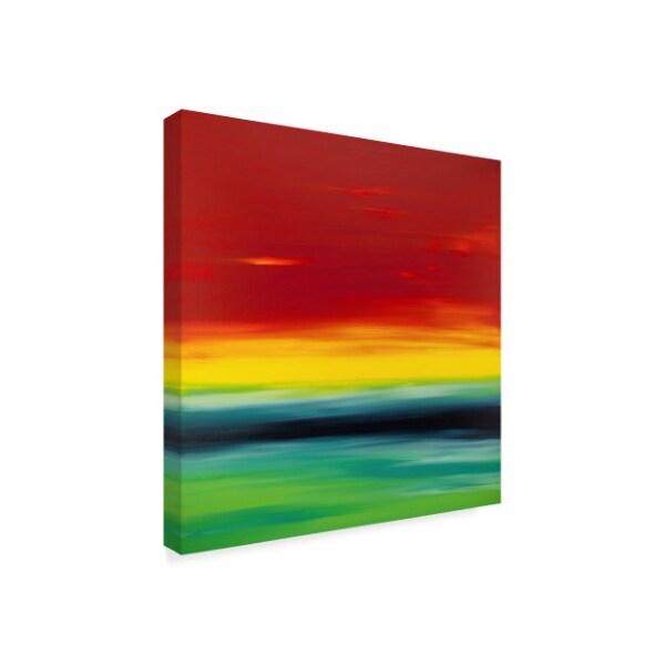 Hilary Winfield 'Island Sky Red' Canvas Art,14x14